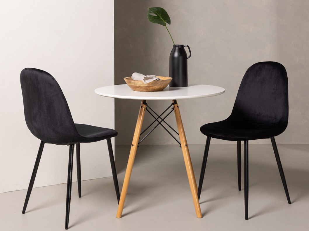 Étkezőgarnitúra Dallas 3790 (Fekete + Aksominė Fekete)