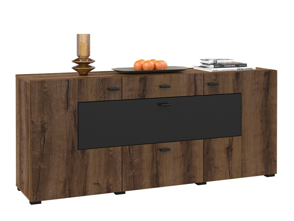 Komód Mondalo 104 (Monastery tölgy + Matt fekete)