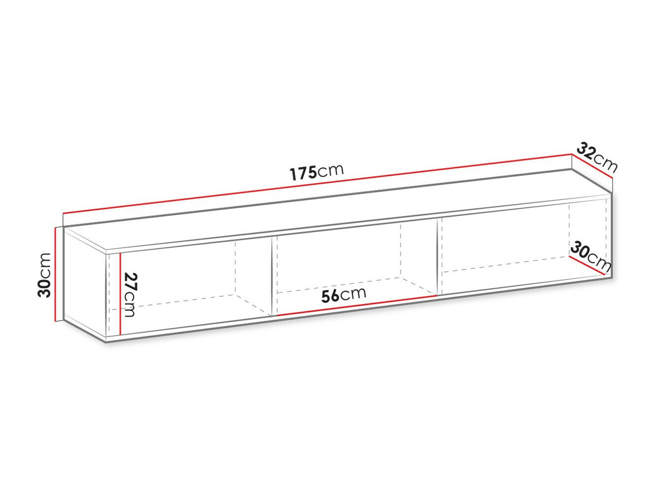 TV-állvány Princal I (Fehér + Aranysárga)