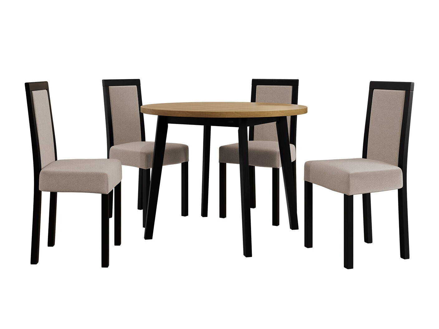 Étkezőgarnitúra Victorville 256 (Grandson tölgy + Fekete)