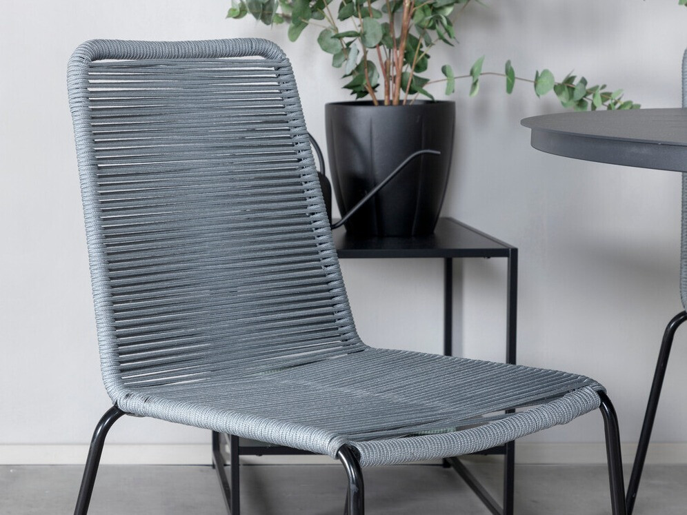 Asztal és szék garnitúra Dallas 3728 (Szürke + Fekete)