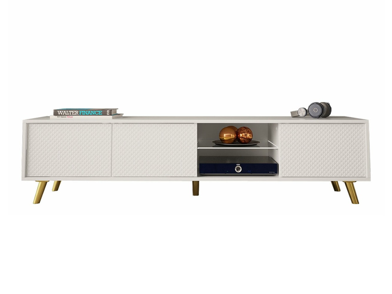 TV-állvány Merced 127 (Fehér)