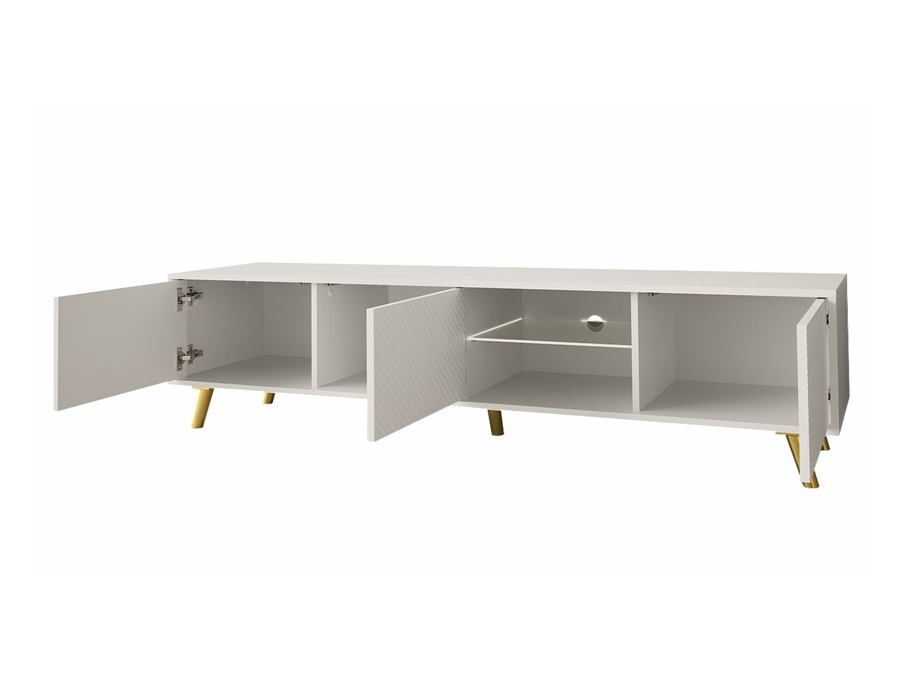 TV-állvány Merced 127 (Fehér)