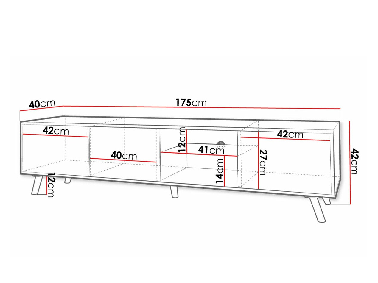 TV-állvány Merced 127 (Fehér)