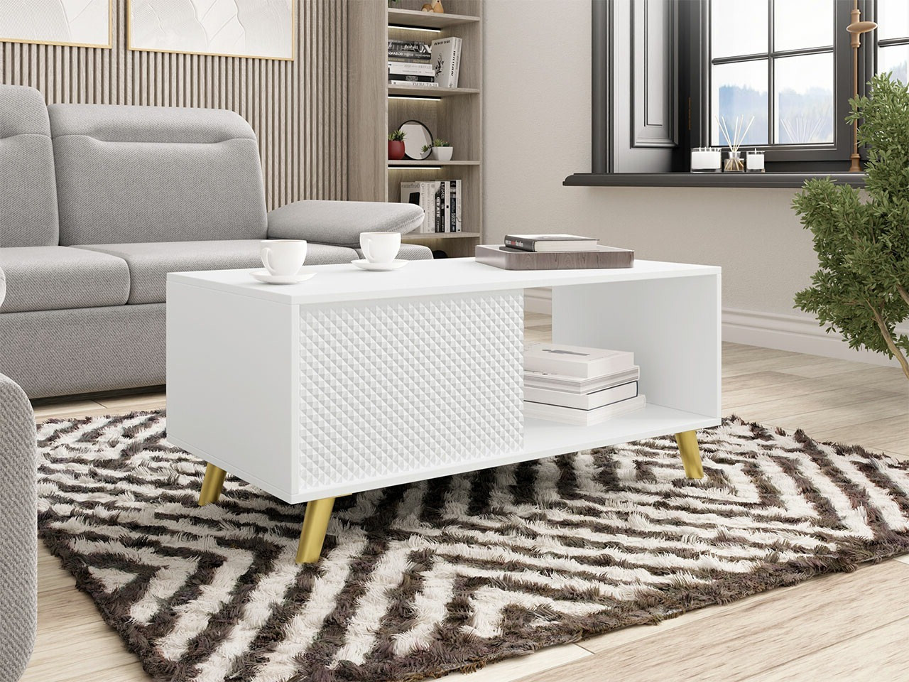 Dohányzóasztal Merced 130 (Fehér)