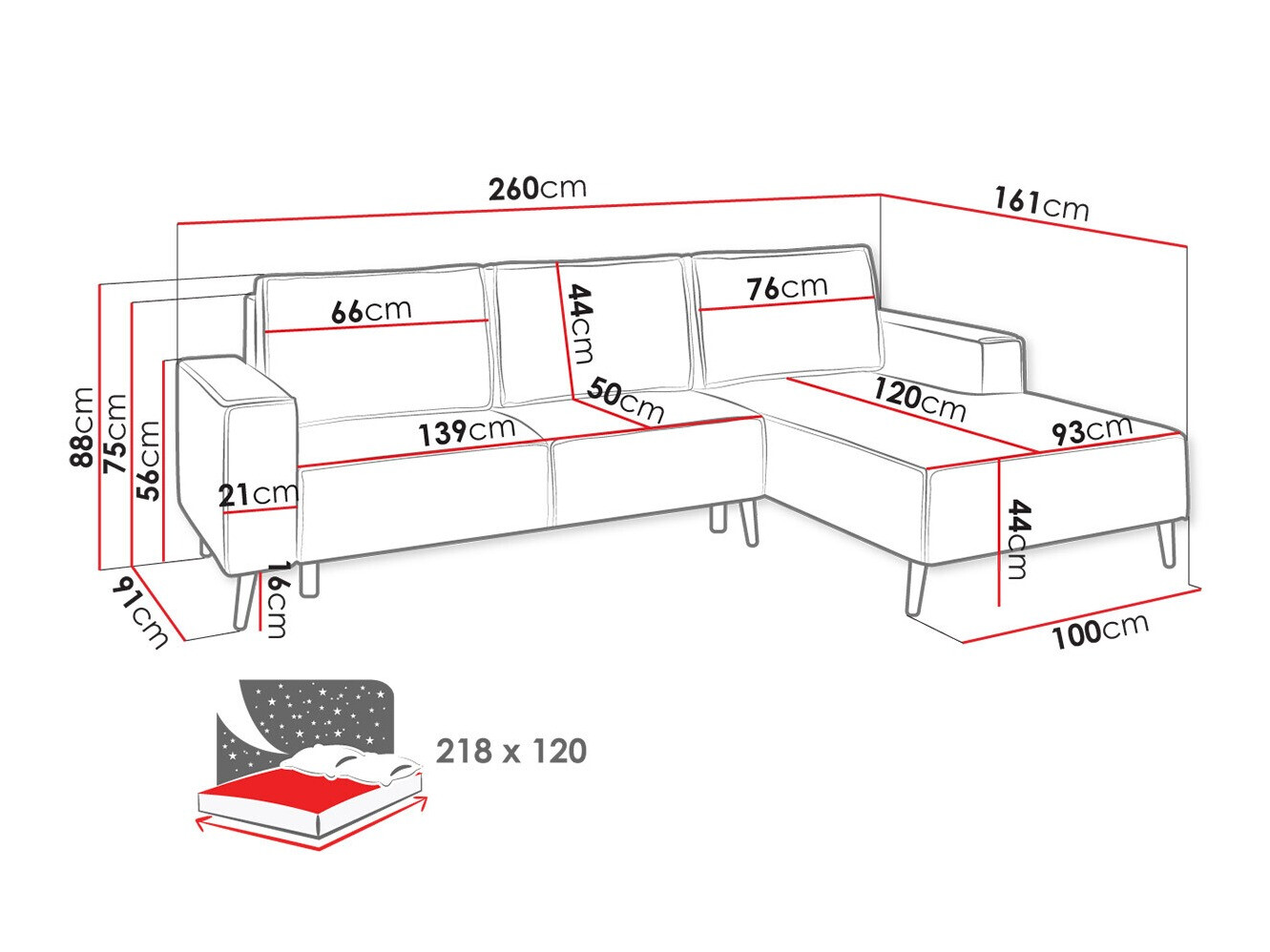 Sarokkanapé Lincoln 172 (Zetta 300)