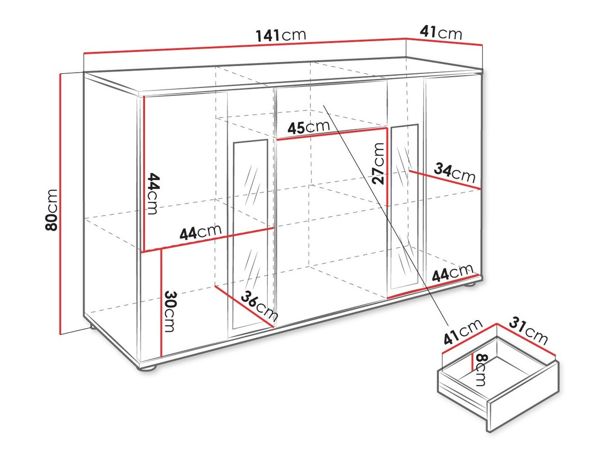 Komód Tucson 168 (Artisan tölgy)