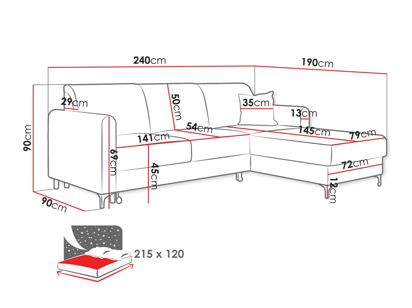 Sarokkanapé Comfivo 176 (Poso 100 + Paros 01)
