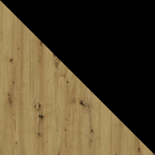 Étkezőgarnitúra Victorville 288 (Artisan tölgy + Fekete)