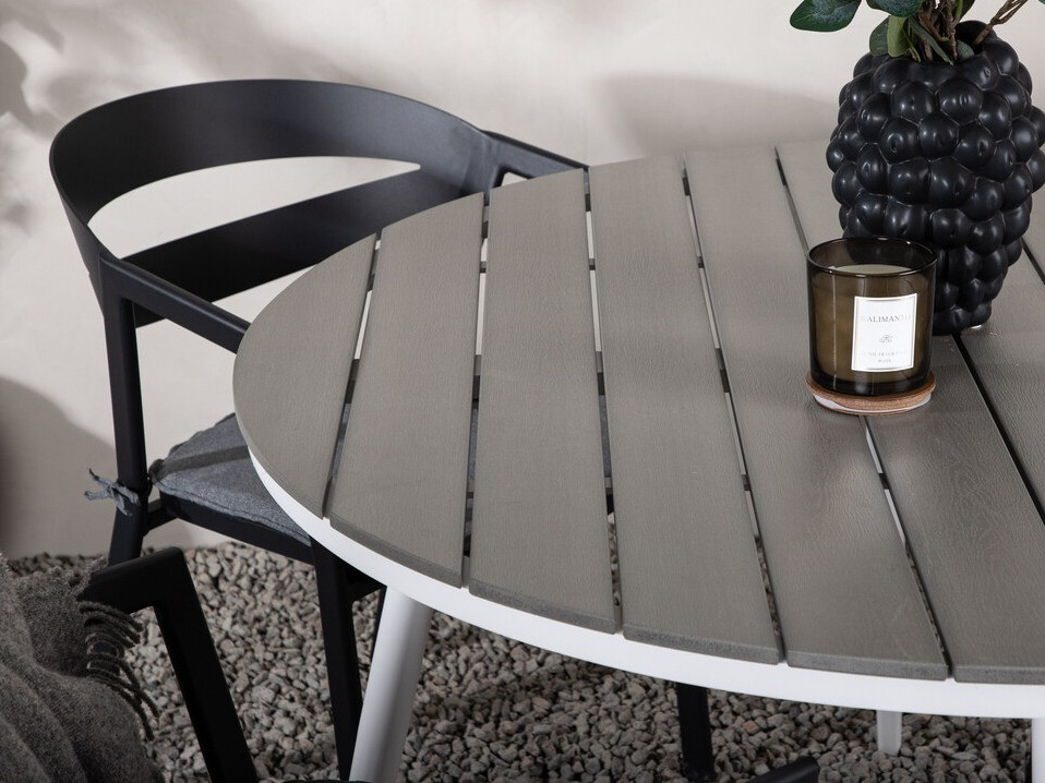 Asztal és szék garnitúra Dallas 4791 (Fehér + Szürke)