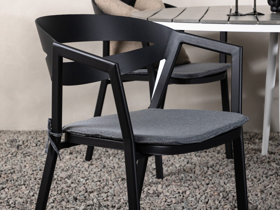 Asztal és szék garnitúra Dallas 4791 (Fehér + Szürke)