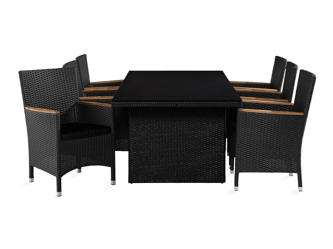 Asztal és szék garnitúra deNoord 282 (Fekete)