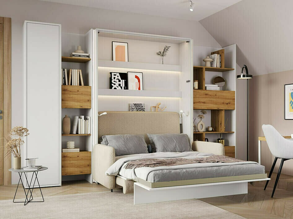 Könyvespolc Concept Pro Lenart Levfere 146 (Fehér + Artisan tölgy)