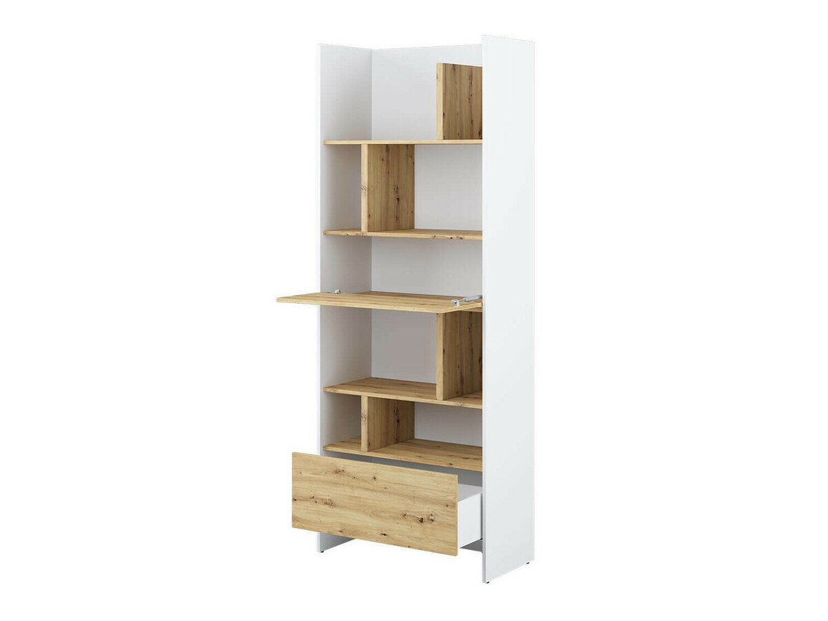 Könyvespolc Concept Pro Lenart V (Fehér + Artisan tölgy)