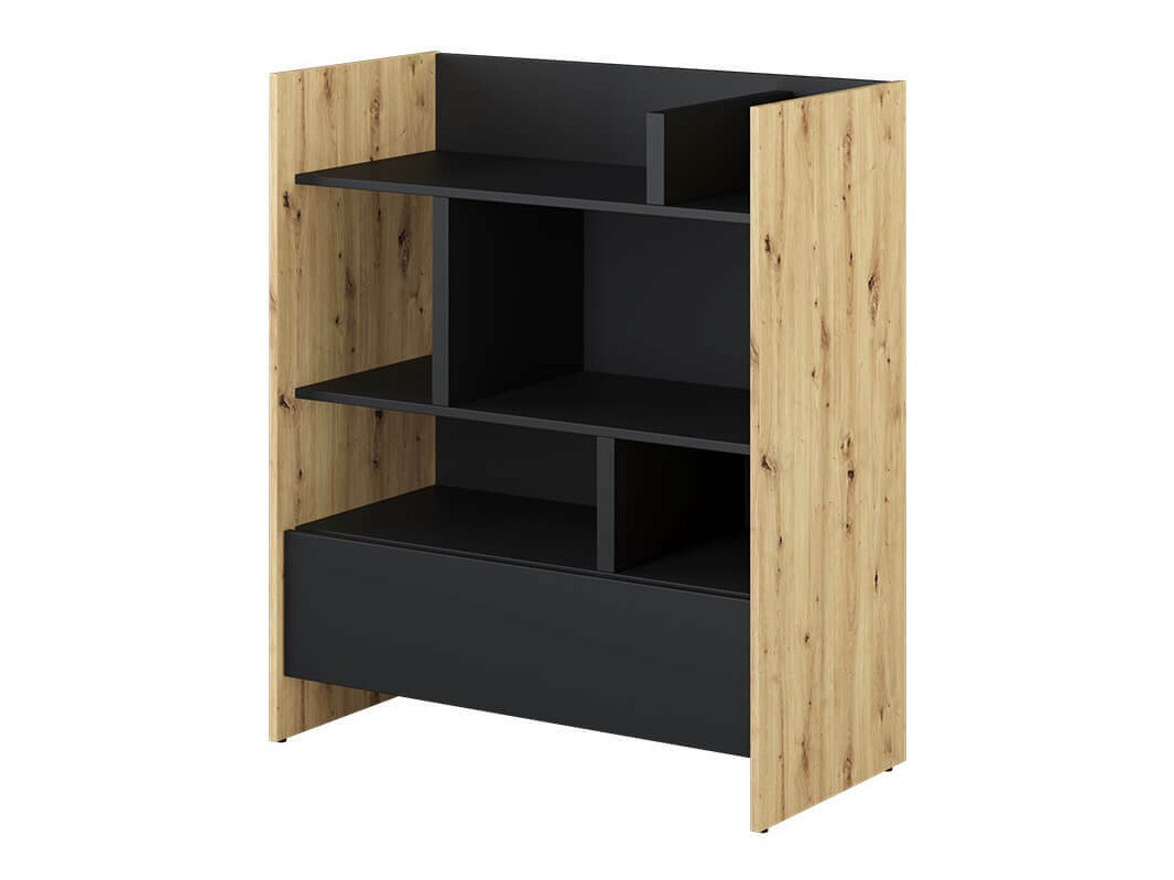 Könyvespolc Concept Pro Lenart VIII (Artisan tölgy + Fekete)