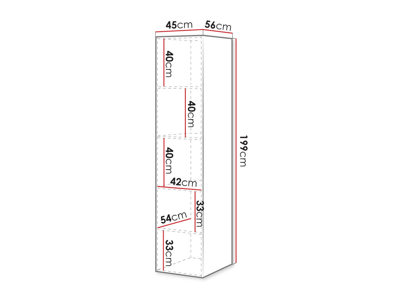 Könyvespolc Dicto II (Fehér)