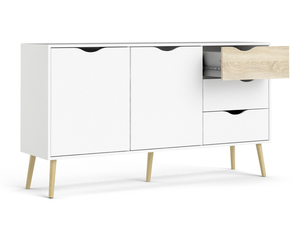 Komód Tustin P101 (Fehér + Tölgy)
