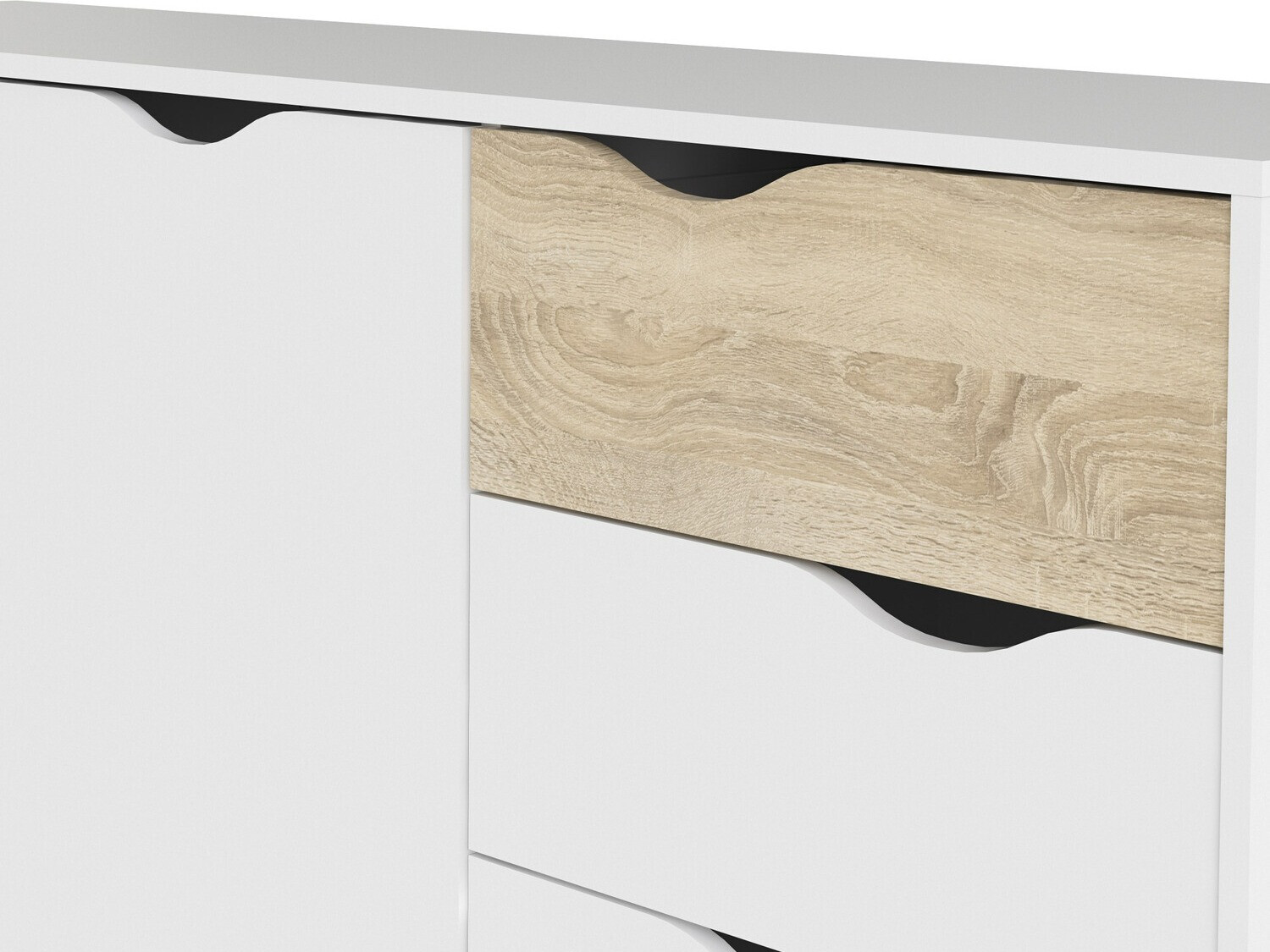 Komód Tustin P101 (Fehér + Tölgy)