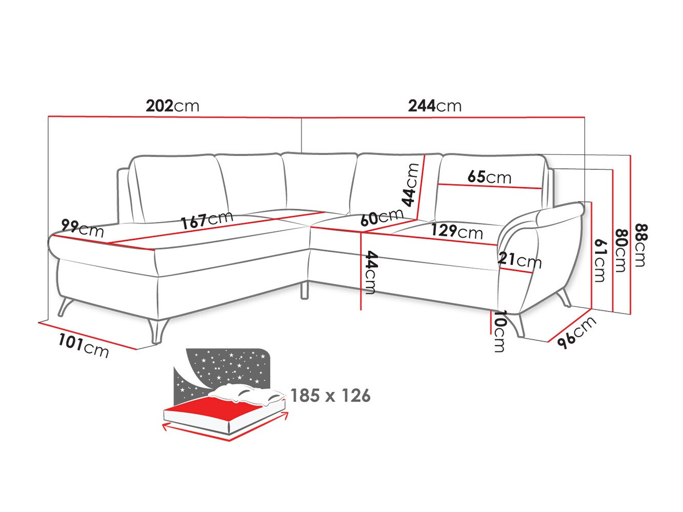 Sarokkanapé Lincoln 174 (Barrel 21)