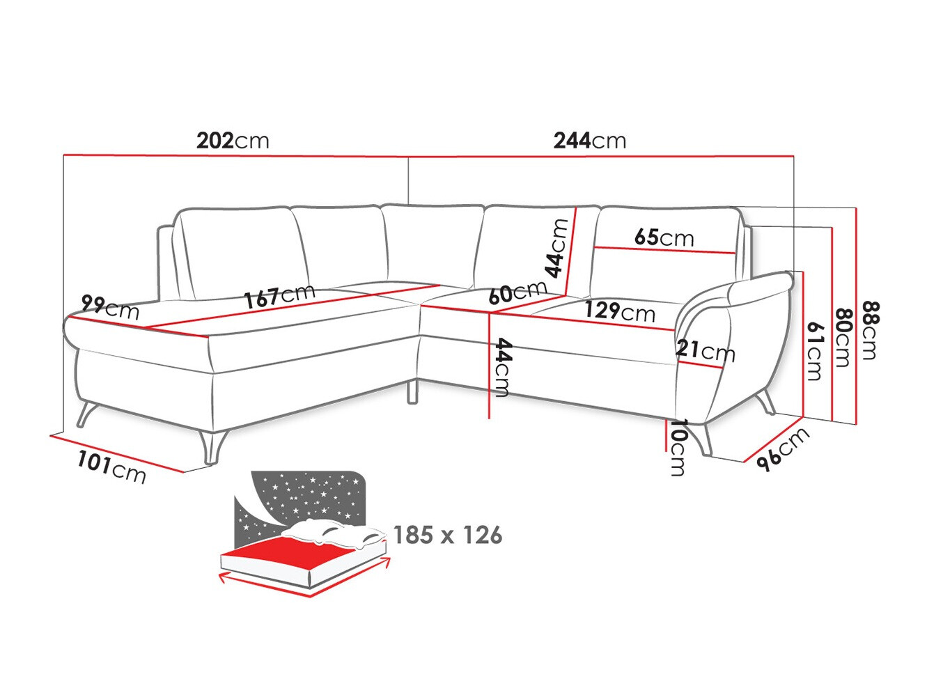Sarokkanapé Lincoln 174 (Barrel 83)