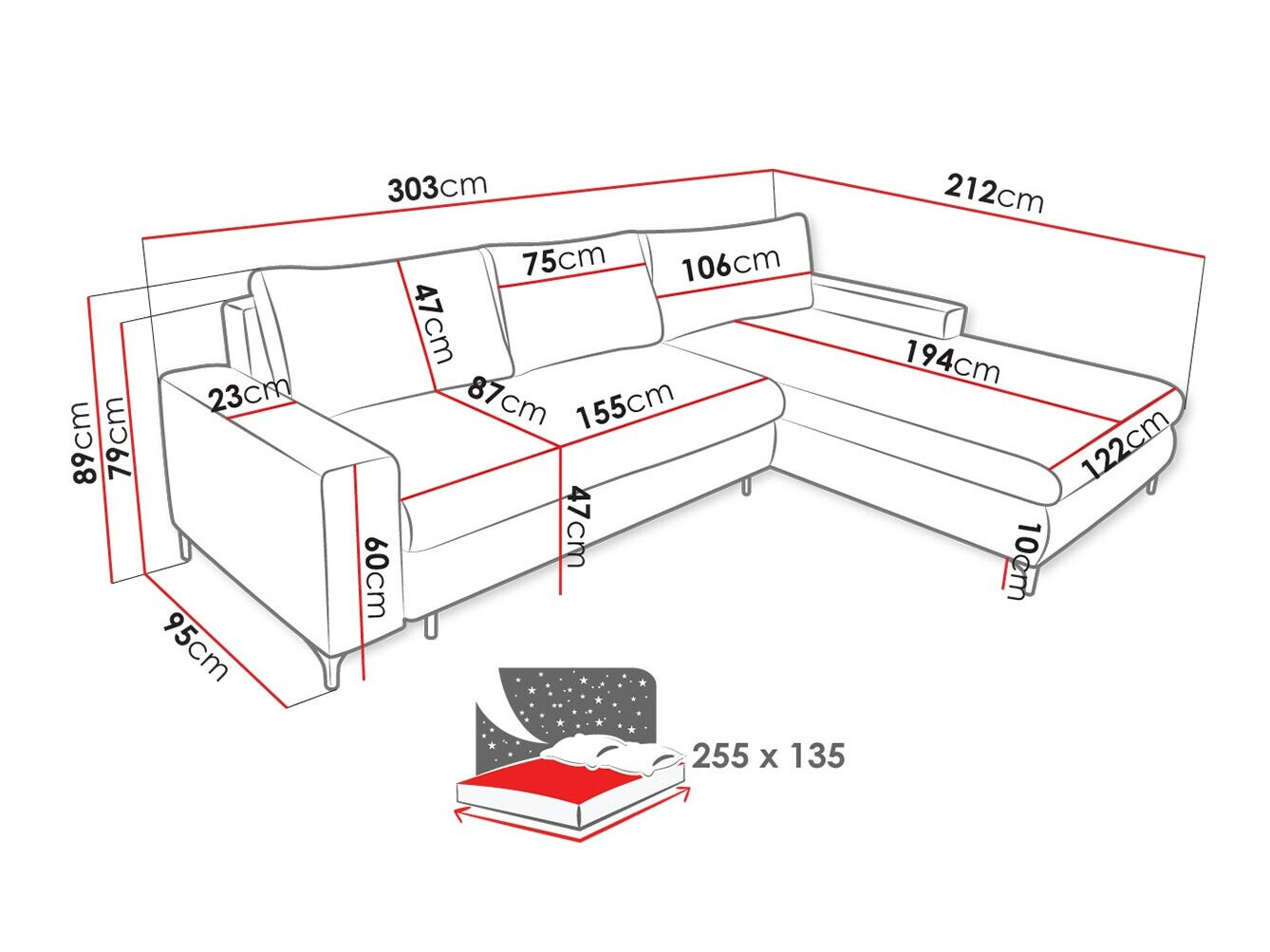 Sarokkanapé Lincoln 175 (Barrel 97)