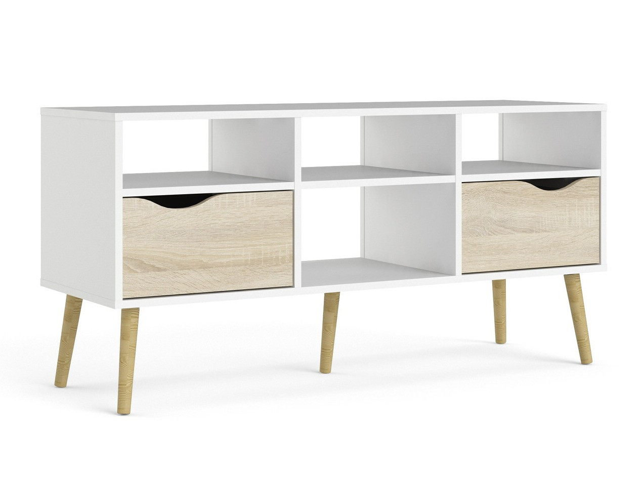 TV-állvány Tustin P109 (Fehér + Tölgy)