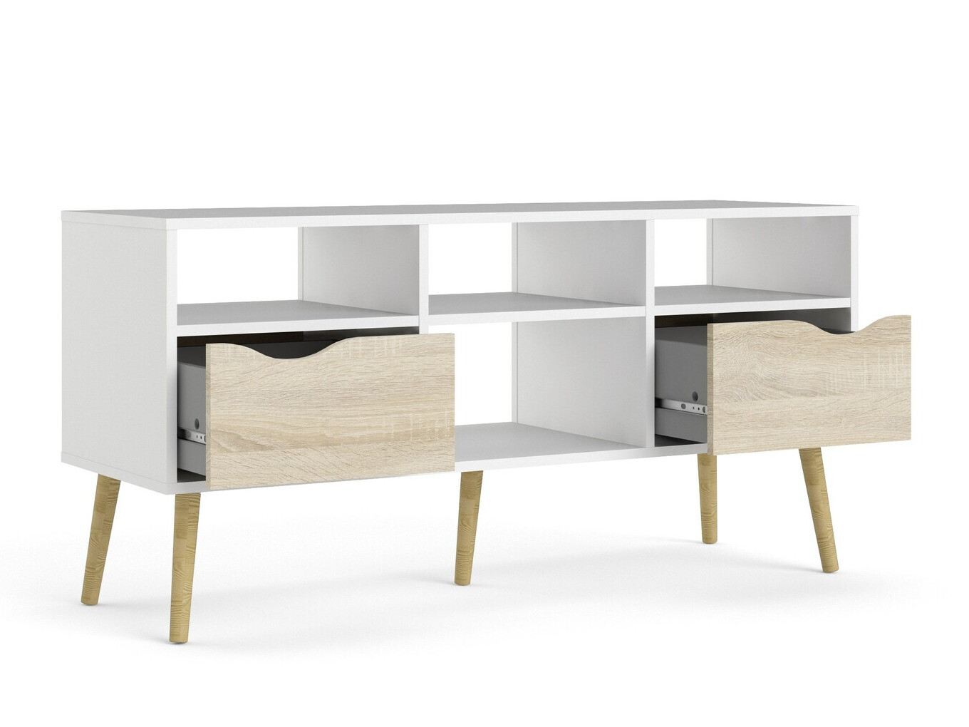 TV-állvány Tustin P109 (Fehér + Tölgy)