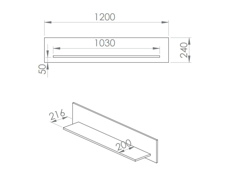 Fali polc Flonovu 107 (Sötétzöld)