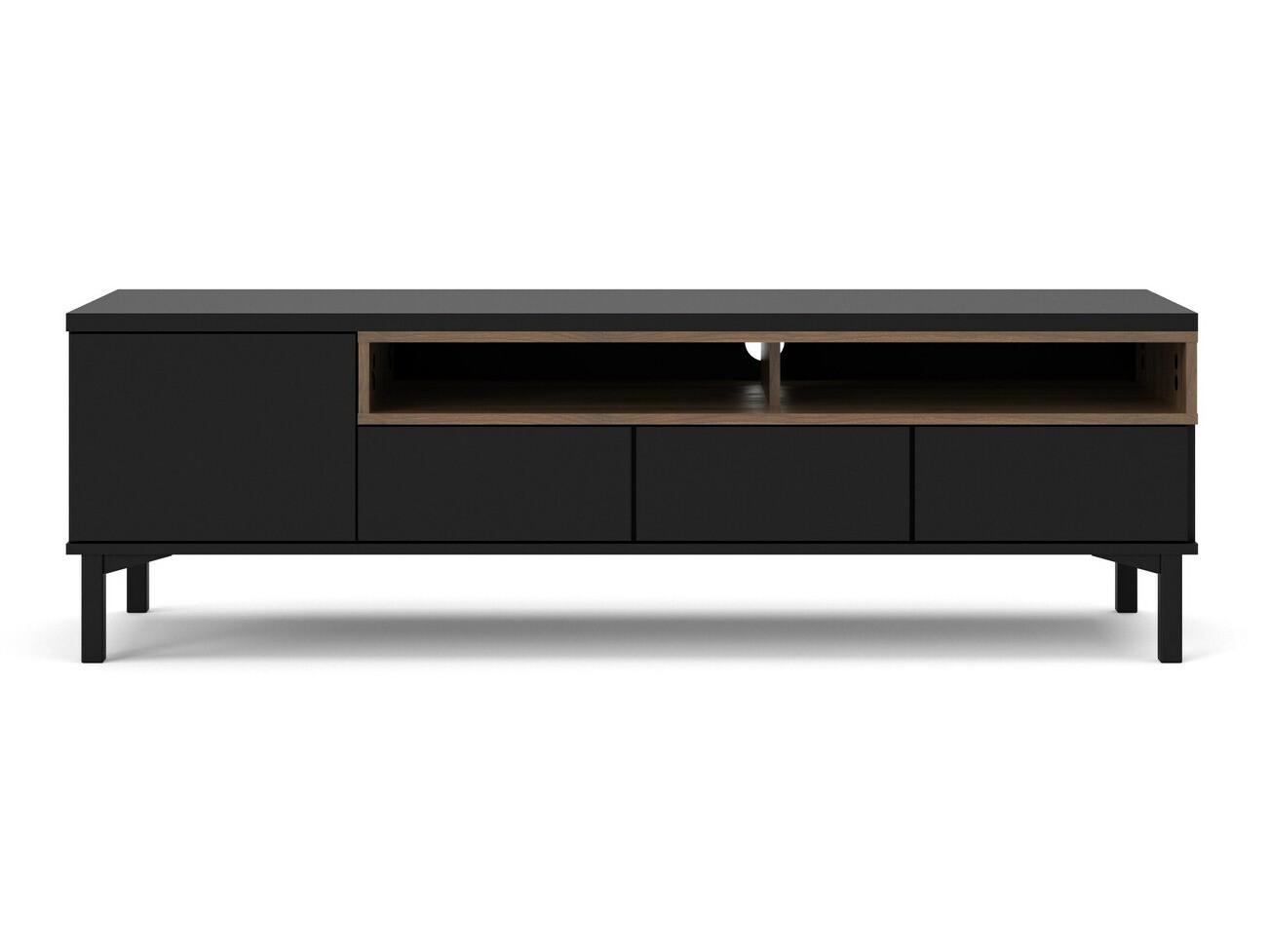 TV-állvány Tustin 168 (Fekete + Dió)