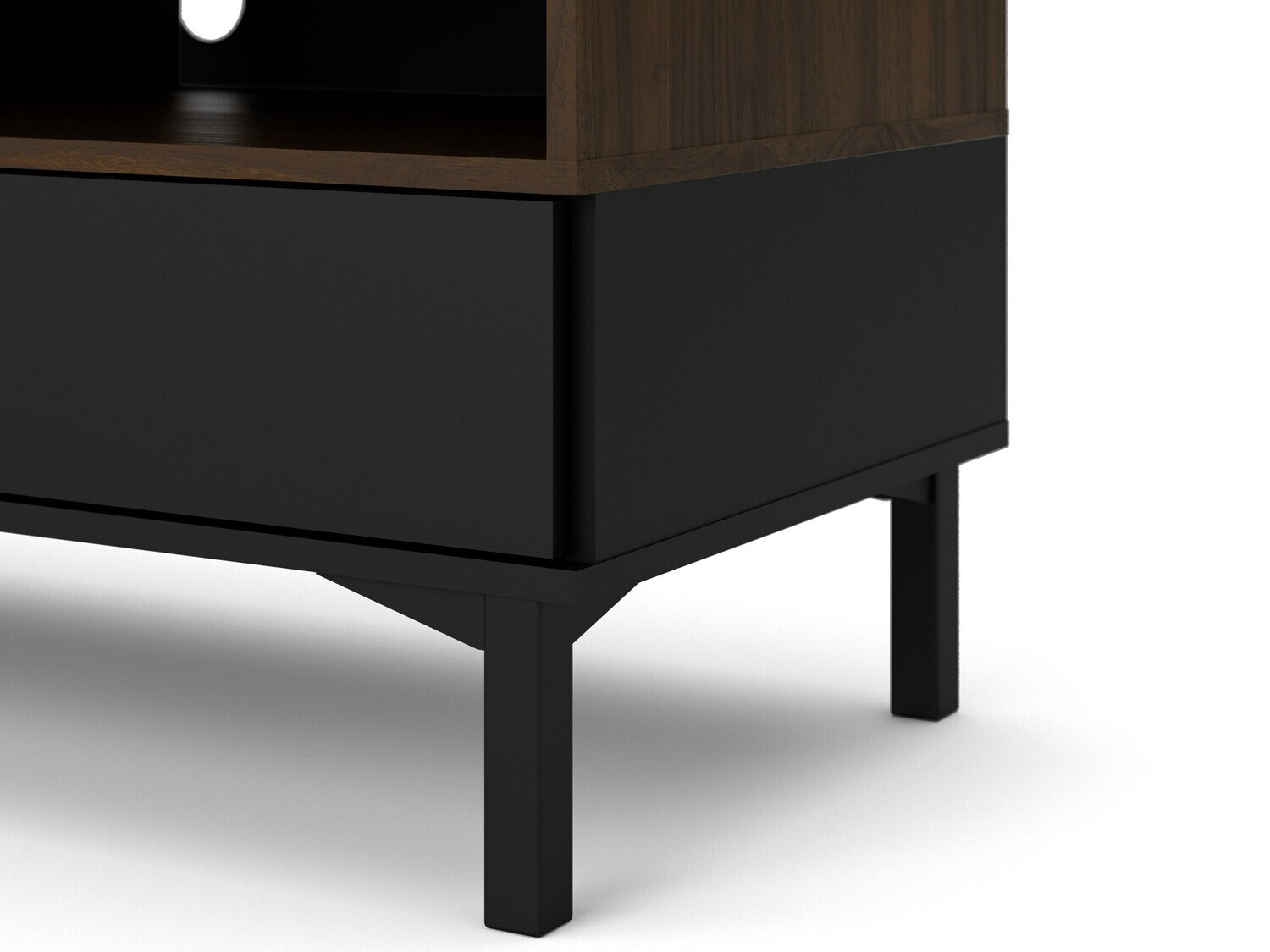 TV-állvány Tustin 168 (Fekete + Dió)