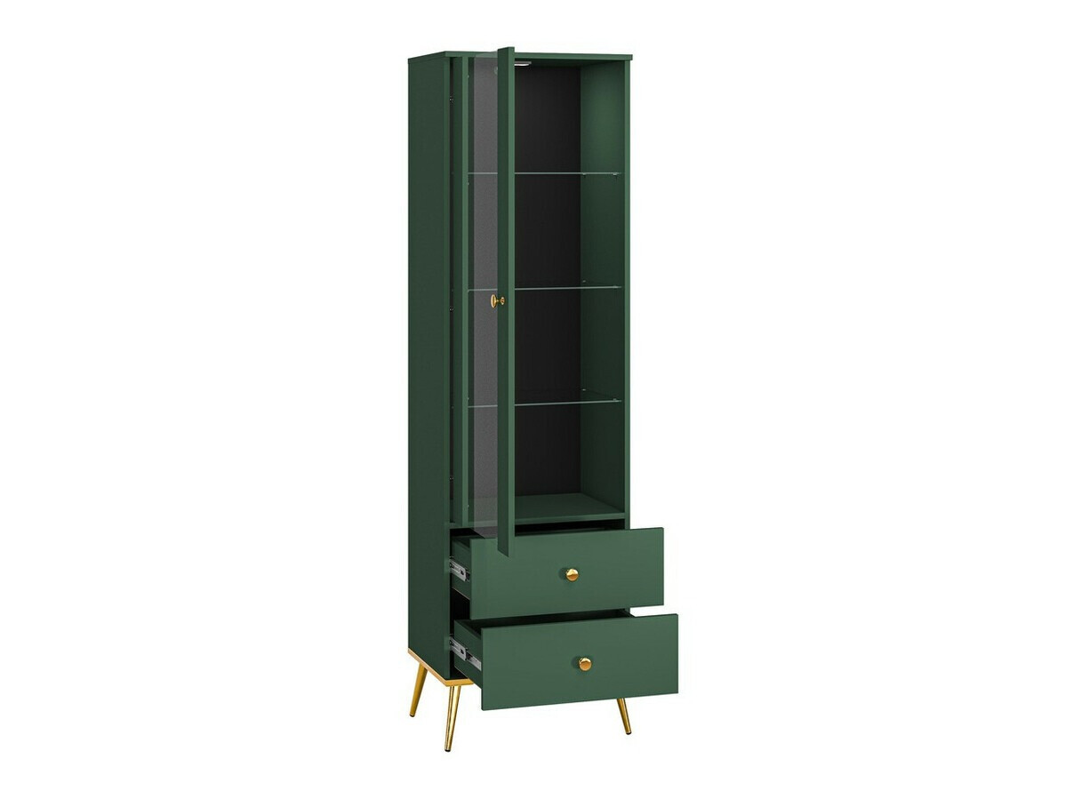 Nappali szett Flonovu 110 (Sötétzöld + Aranysárga)