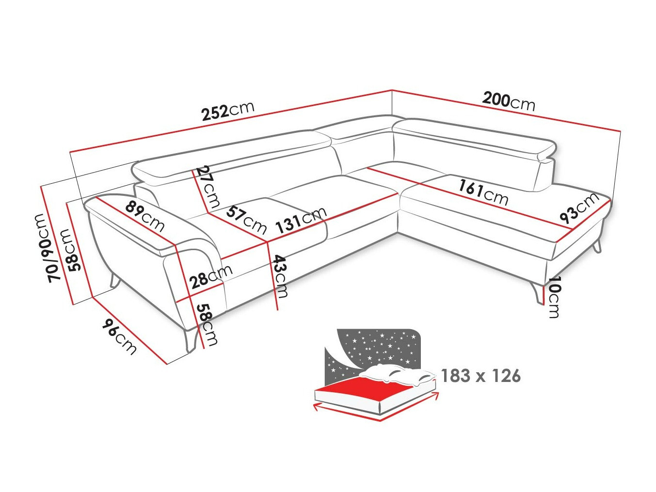 Sarokkanapé Lincoln 178 (Zetta 291)