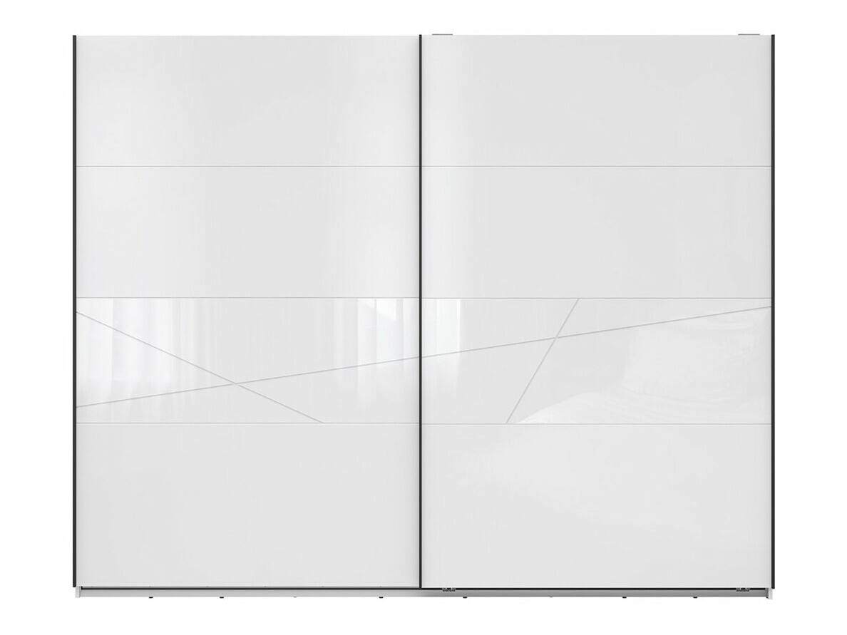 Gardróbszekrény Fivale 124 (Fényes fehér + Fehér)