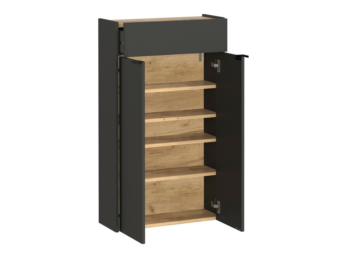 Cipőtároló Cirsale 101 (Grafit + Navarra tölgy)