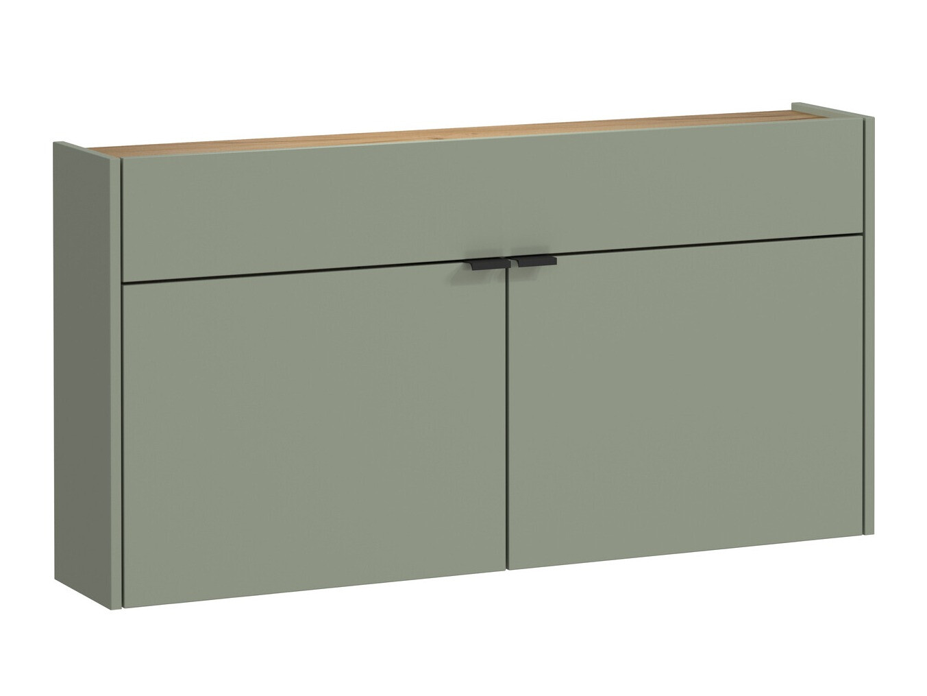 Cipőtároló Cirsale 102 (Poros zöld + Navarra tölgy)