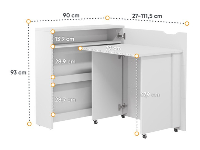 Sarok íróasztal Concept Pro Lenart II (Fehér + Fényes fehér)