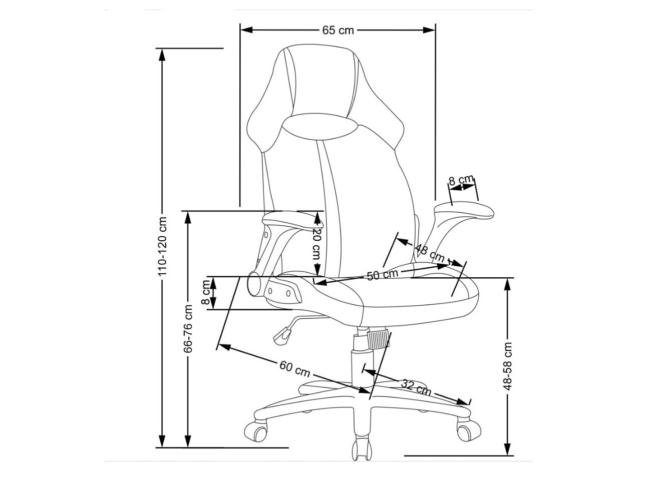 Irodai szék Houston 1373 (Szürke + Fekete)