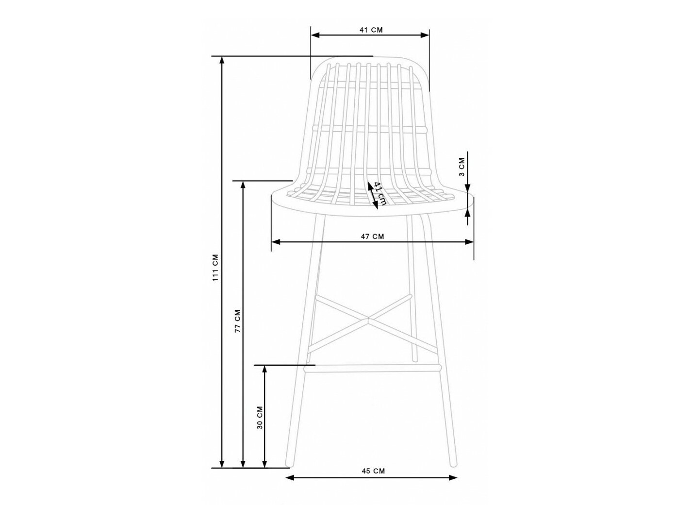 Bárszék Houston 1094 (Világos fa)
