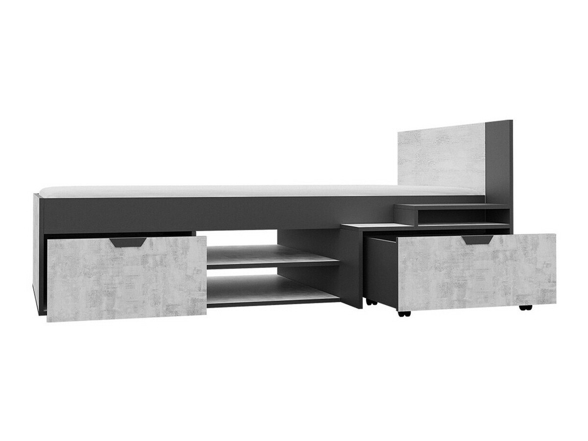 Bútorkészlet Tenmele 113 (Grafit + Riviera tölgy)