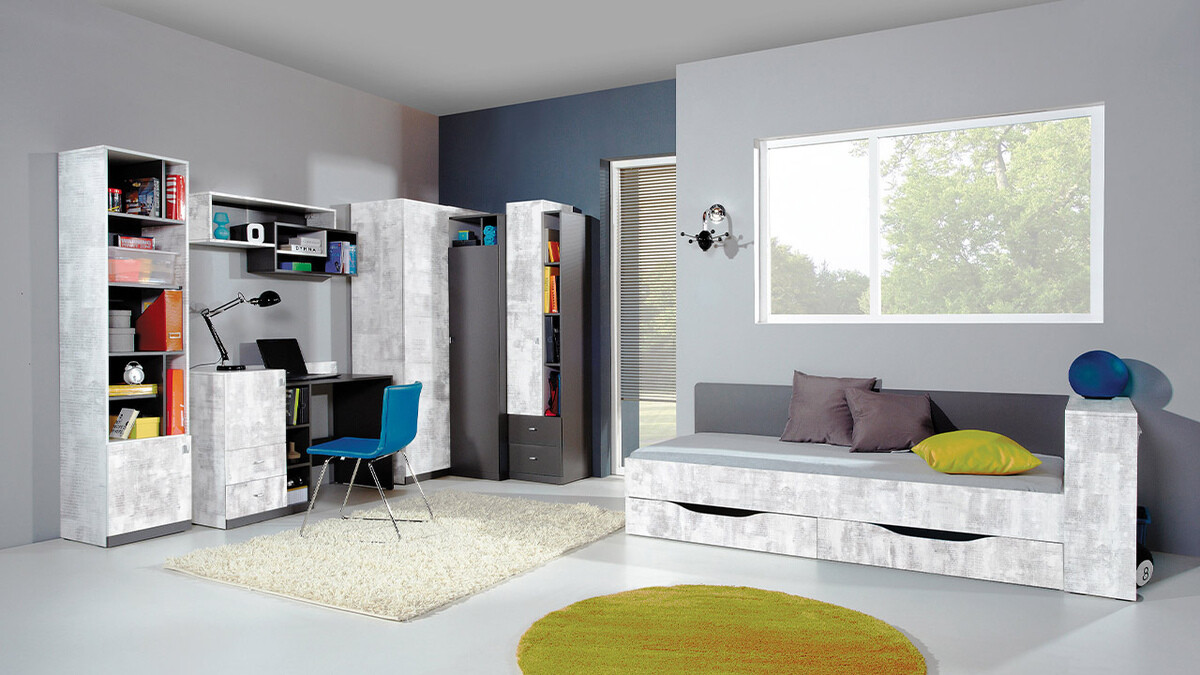 Sarokszekrény Omaha F113 (Grafit + Szürke)