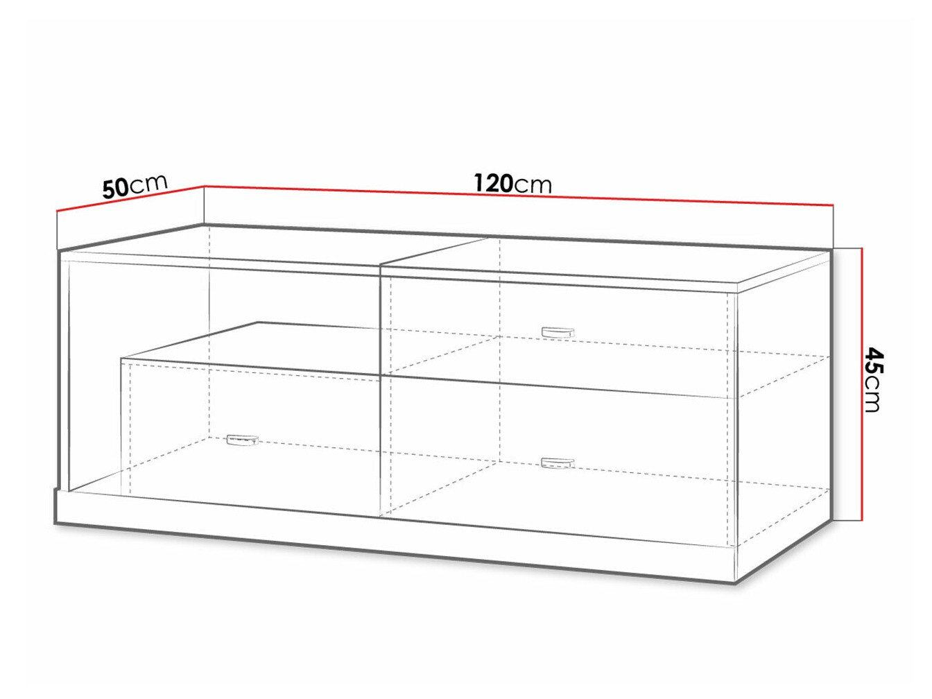 TV-állvány Omaha F119 (Grafit + Szürke)