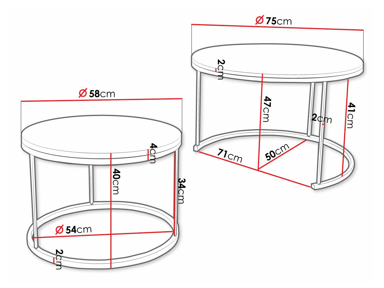 Dohányzóasztal szett Oswego 103 (Craft tölgy + Fekete)