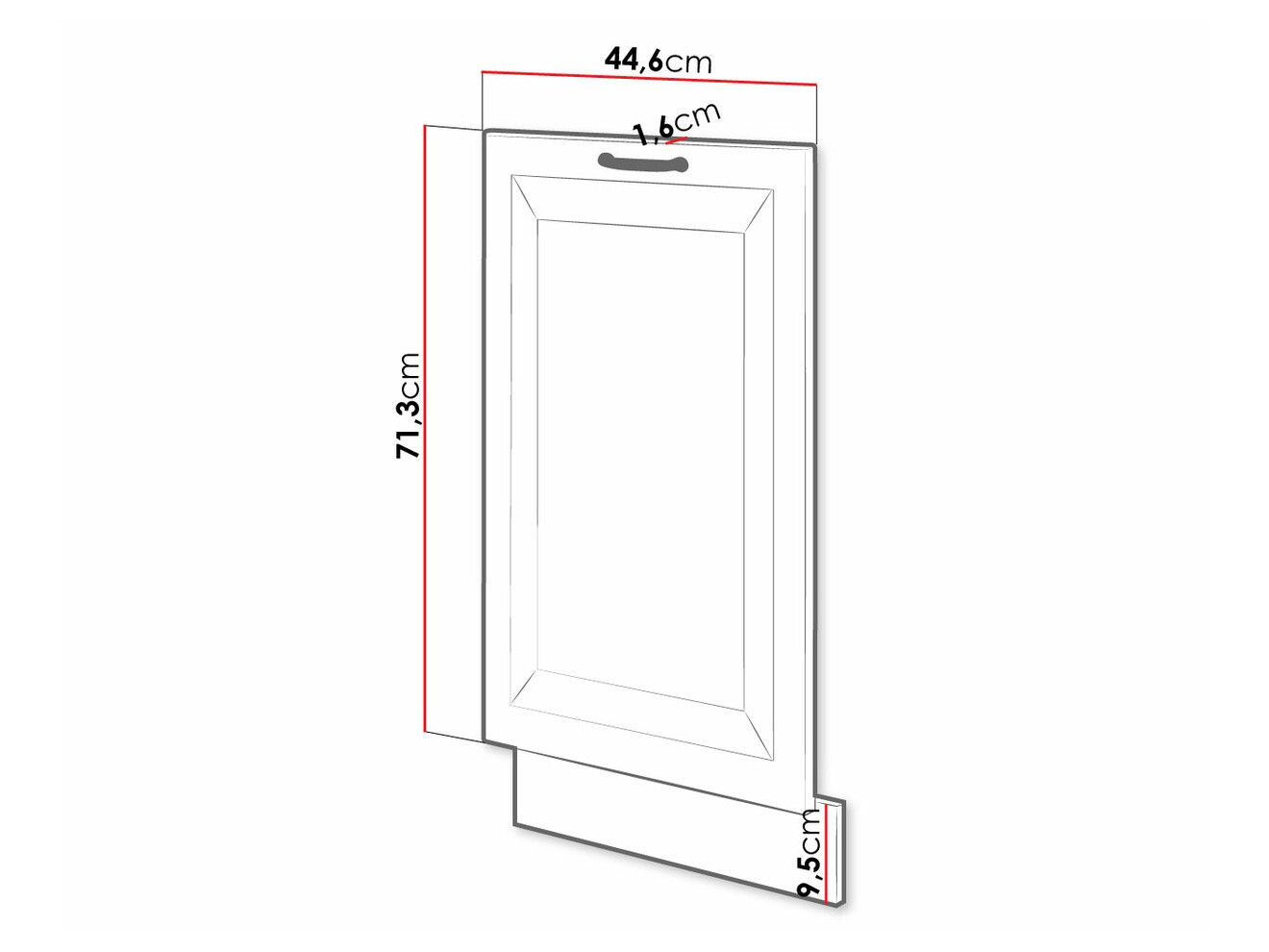 Mosogatógép ajtó Retro White 146