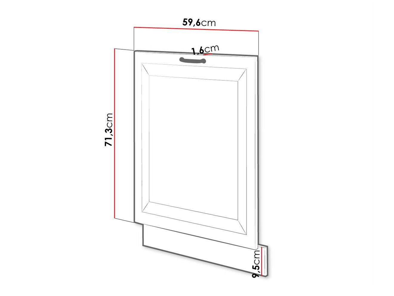 Mosogatógép-ajtó Retro White 147