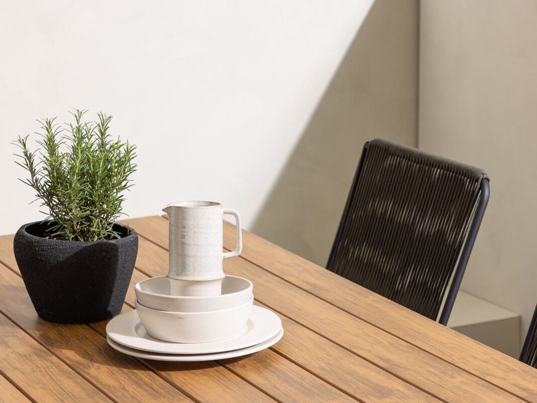 Asztal és szék garnitúra Dallas 3913 (Fekete + Sötétszürke)