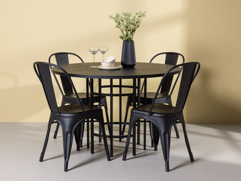 Étkezőgarnitúra Dallas 3921 (Fekete)