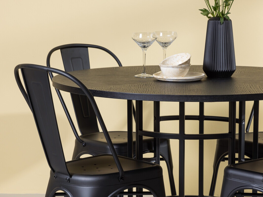 Étkezőgarnitúra Dallas 3921 (Fekete)