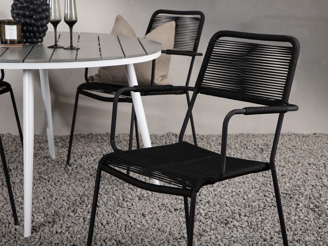 Asztal és szék garnitúra Dallas 3924 (Fehér + Szürke)