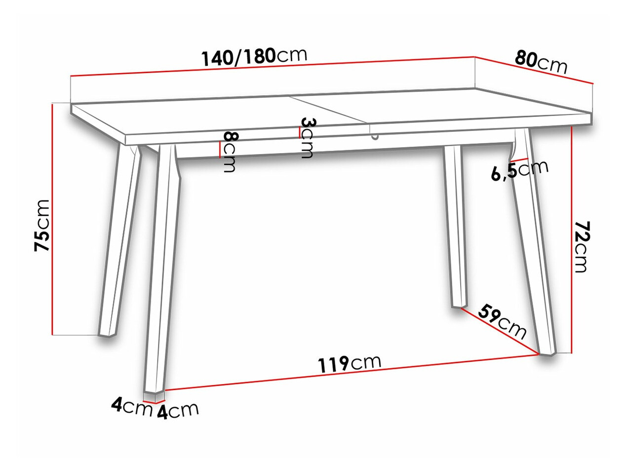 Asztal Victorville 129 (Artisan tölgy)