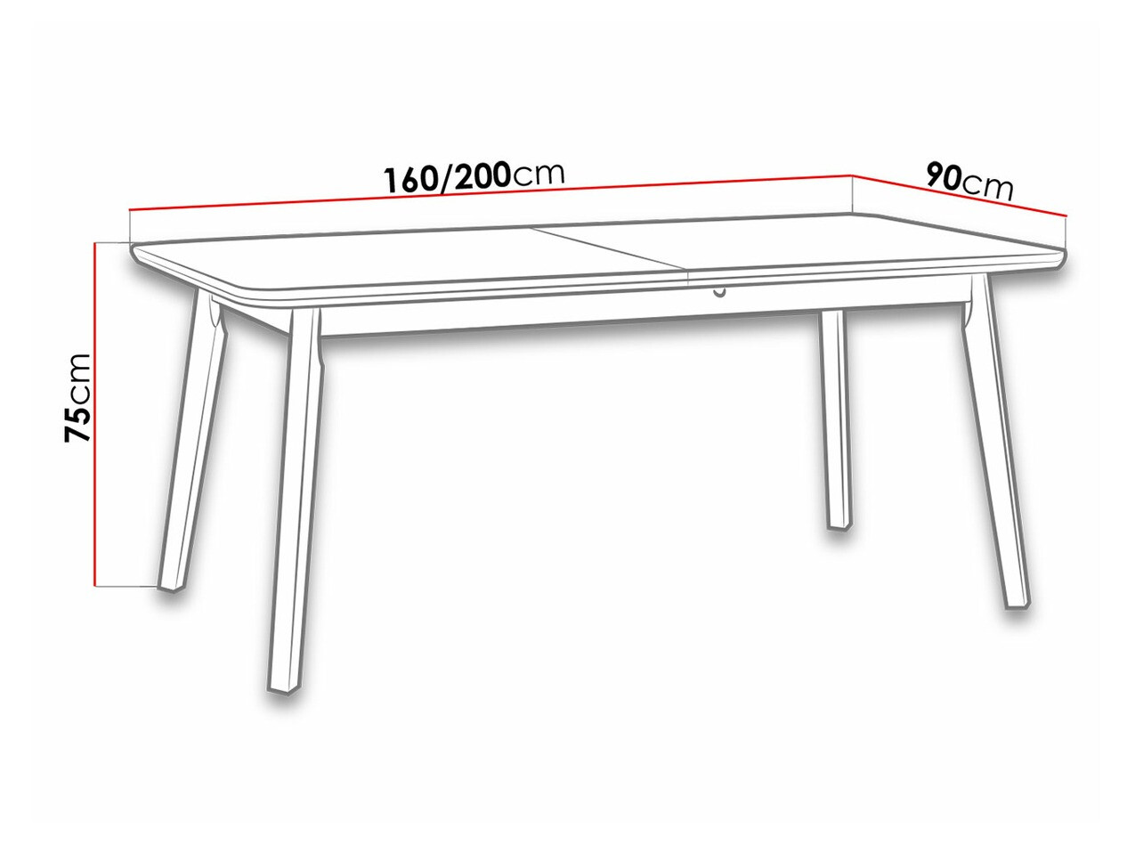 Asztal Victorville 185 (Sonoma tölgy)